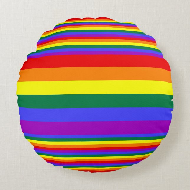 LGBT Pride Colours  Round Cushion (Front)