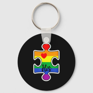 Lgbt Pride Couple Matching Valentine His Gay Rainb Key Ring