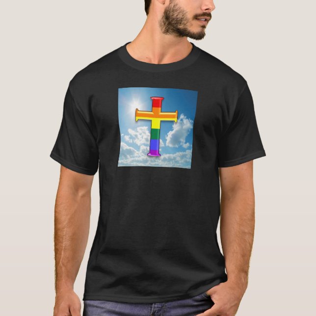 LGBT Pride Cross T-Shirt (Front)