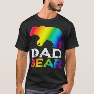 LGBT Pride Dad Bear Gay Lesbian Rainbow Fathers Da T-Shirt