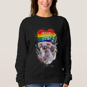 Lgbt Pride Daddy Koala Bear Rainbow Proud Dad Fath Sweatshirt
