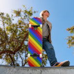 LGBT Pride Diagonal Rainbow Stripe Pattern Skateboard<br><div class="desc">Celebrate your LGBT pride with a diagonal rainbow stripe pattern featuring red,  orange,  yellow,  green,  blue,  and violet lines.

To see the colourful gay pride flag design on other items,  click the "Rocklawn Arts" collection.</div>