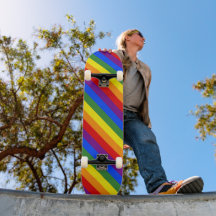 LGBT Pride Diagonal Rainbow Stripe Pattern