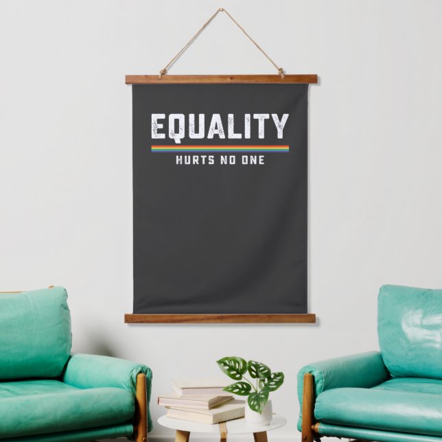 LGBT Pride Equality Hurts No One Gay Lesbian Hanging Tapestry (Living Room)