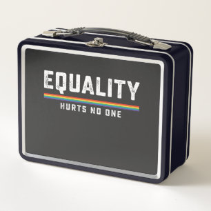 LGBT Pride Equality Hurts No One Gay Lesbian Metal Lunch Box