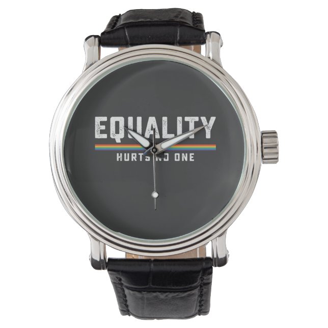 LGBT Pride Equality Hurts No One Gay Lesbian Watch (Front)