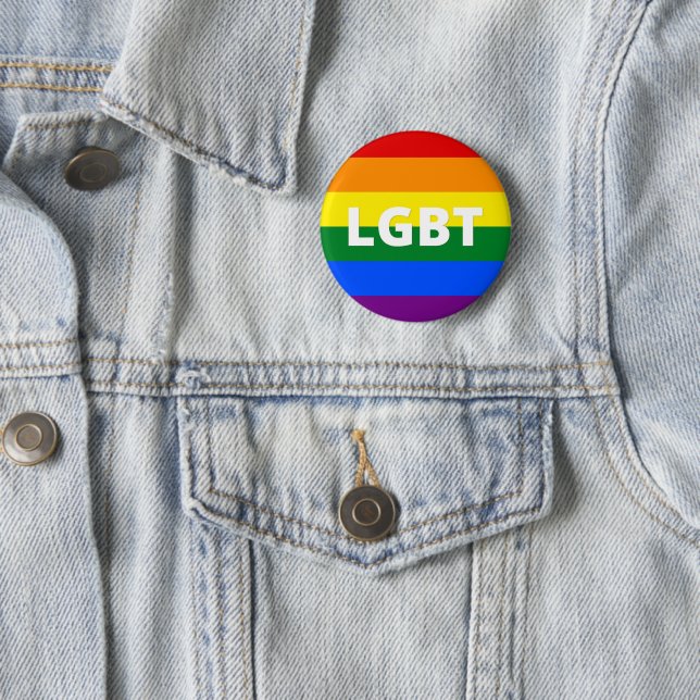 LGBT Pride Flag 6 Cm Round Badge (In Situ)