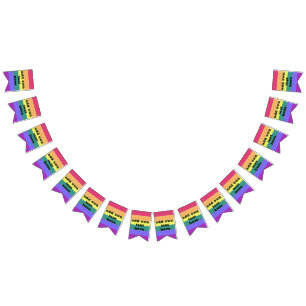 LGBT Pride flag, add custom text or symbols Bunting