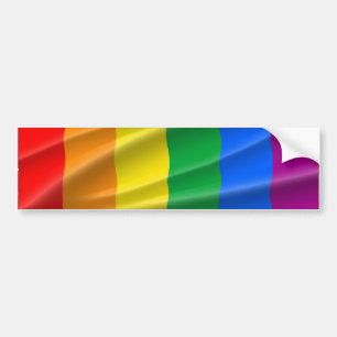 LGBT PRIDE FLAG BAR --.png Bumper Sticker