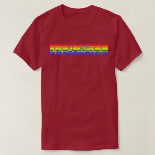 LGBT Pride Flag LOVE EKG T-Shirt