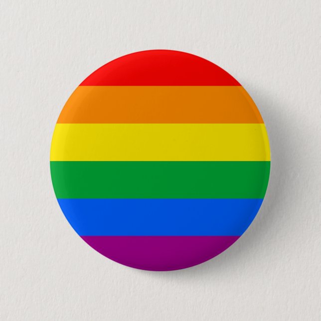 LGBT Pride Flag / Rainbow Flag 6 Cm Round Badge (Front)