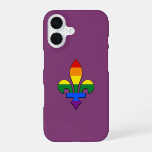 LGBT pride fleur-de-lis iPhone 16 Case