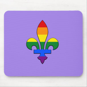 LGBT pride fleur-de-lis Mouse Pad