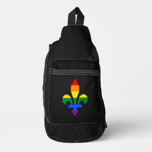LGBT pride fleur-de-lis Sling Bag