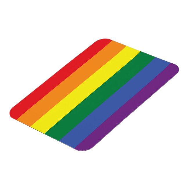 LGBT Pride Flexible Magnet (Horizontal) (Left Side)