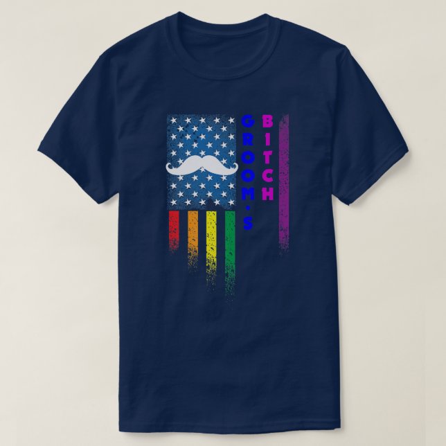 Lgbt Pride Gay Bachelor Party Engagement1347  T-Shirt (Design Front)