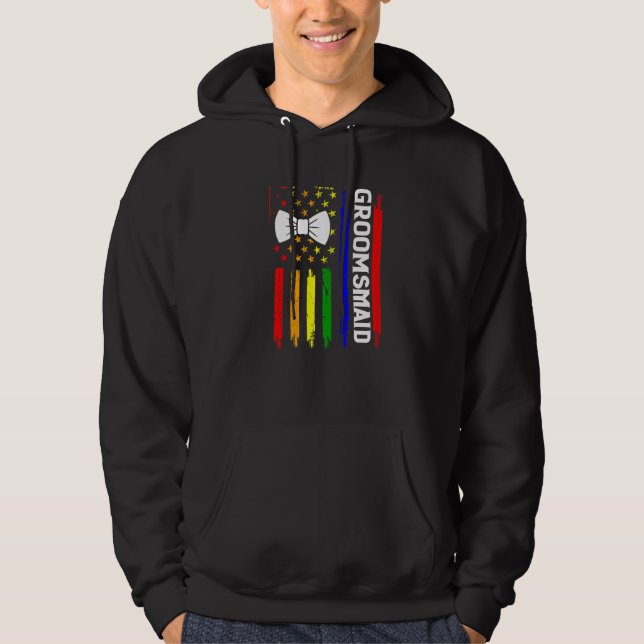 Lgbt Pride Gay Bachelor Party Engagement Hoodie (Front)