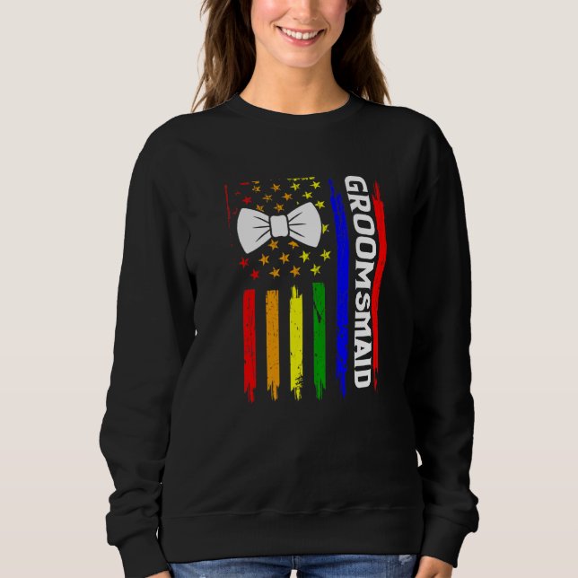 Lgbt Pride Gay Bachelor Party Engagement Sweatshirt (Front)