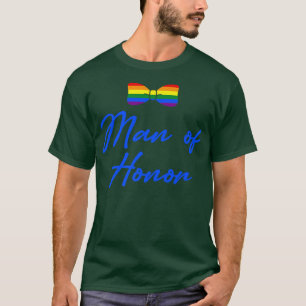 Lgbt Pride Gay Bachelor Party Man Of Honour Engage T-Shirt