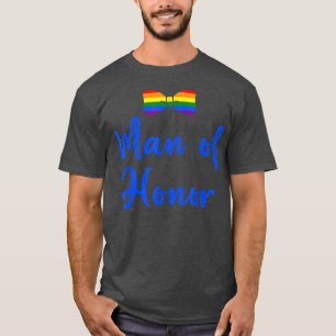 LGBT Pride Gay Bachelor Party Man Of Honour Engage T-Shirt