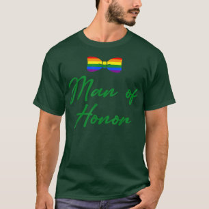 Lgbt Pride Gay Bachelor Party Man Of Honour Engage T-Shirt