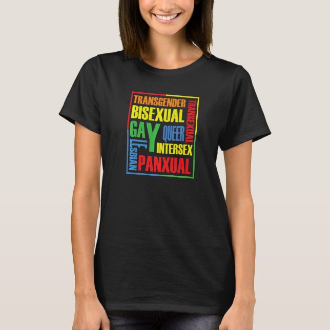 Lgbt Pride Gay Lesbian Lgbtq Gender Human Rights   T-Shirt (Front)