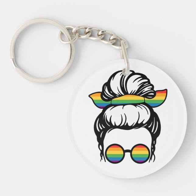 LGBT-Pride. Gay love            Keychain (Front)