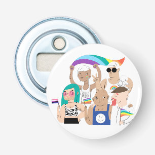 LGBT+Pride. GAY love. Rainbow flag. Bottle Opener