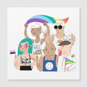 LGBT+Pride. GAY love. Rainbow flag. card