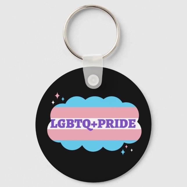 LGBT+Pride. Gay- rainbow love.   Key Ring (Front)