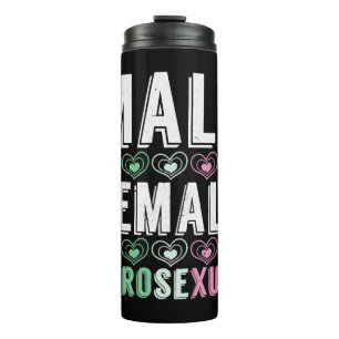 LGBT Pride Gift Male Female Abrosexual Thermal Tumbler