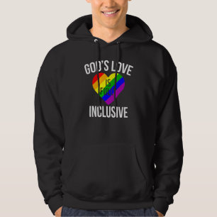 Lgbt Pride Gods Love Is Fully Inclusive Rainbow Fl Hoodie