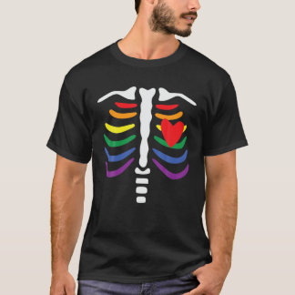 LGBT Pride Halloween Skeleton T-Shirt
