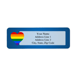 LGBT pride heart Address Labels