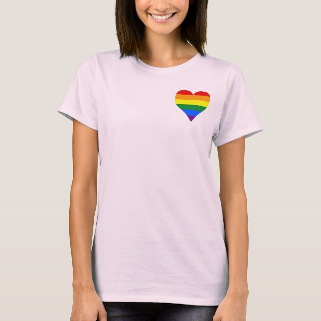 LGBT pride heart Jacket T-Shirt (Front)