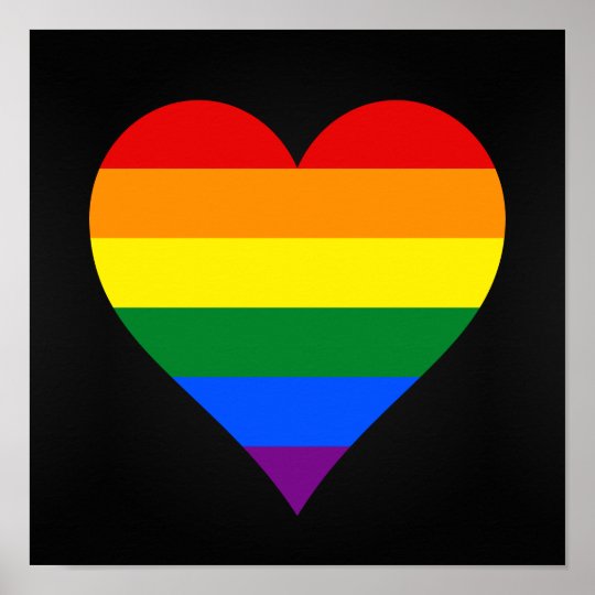 LGBT pride heart poster | Zazzle.com.au