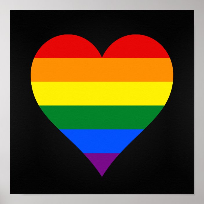Lgbt Pride Heart Poster Zazzle
