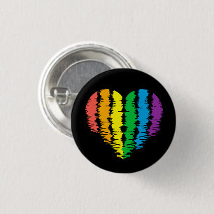 LGBT+pride. Heart rainbow. Button