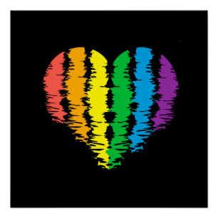 LGBT+pride. Heart rainbow. Card Acrylic Print