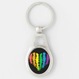 LGBT+pride. Heart rainbow.         Keychain
