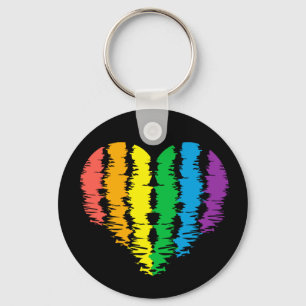 LGBT+pride. Heart rainbow. Keychain