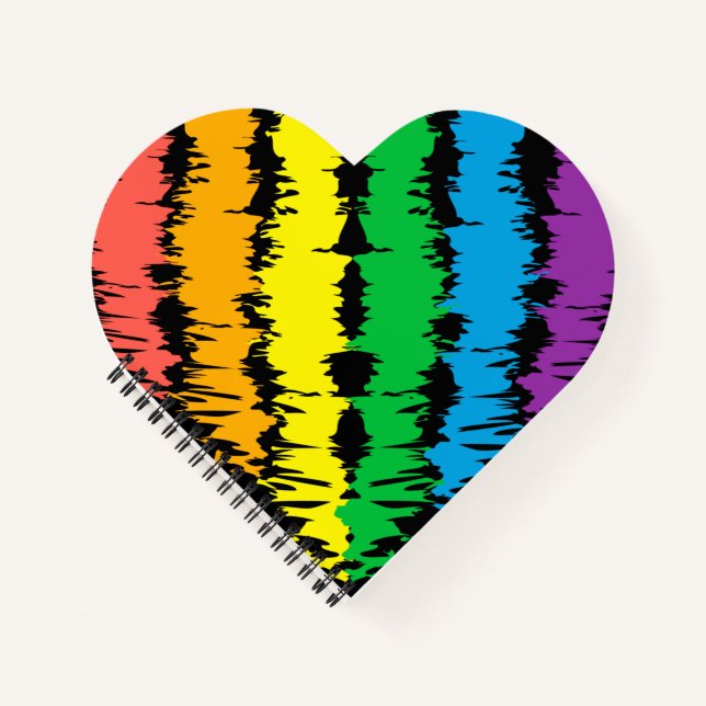 LGBT+pride. Heart rainbow.           Notebook (Front)