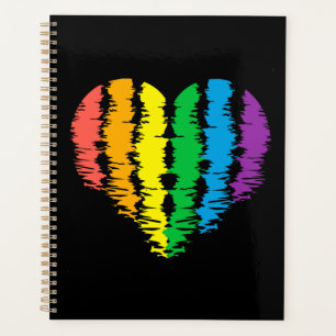 LGBT+pride. Heart rainbow. Planner