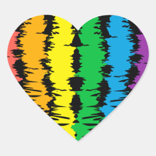 LGBT+pride. Heart rainbow.         Sticker