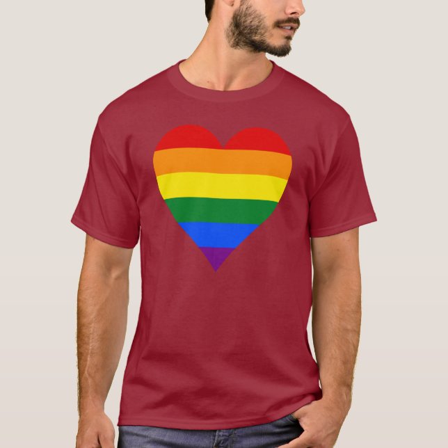 LGBT pride heart T-Shirt (Front)