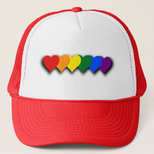 LGBT pride heart Trucker Hat