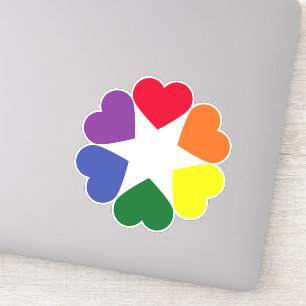LGBT pride hearts