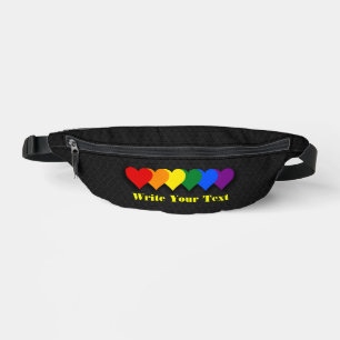 LGBT pride hearts Bum Bags
