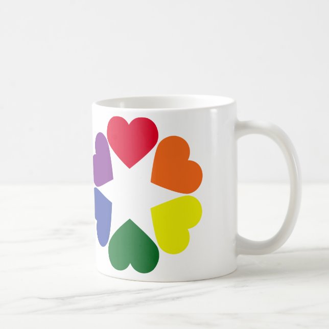 LGBT pride hearts Coffee Mug (Right)