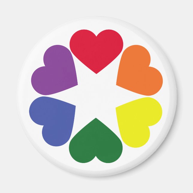 LGBT pride hearts Magnet (Front)